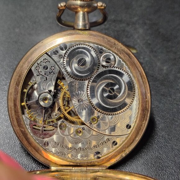 1941 BW Raymond 10 k gold filled railroad grade 21 jewels pocket watch - Picture 5 of 6